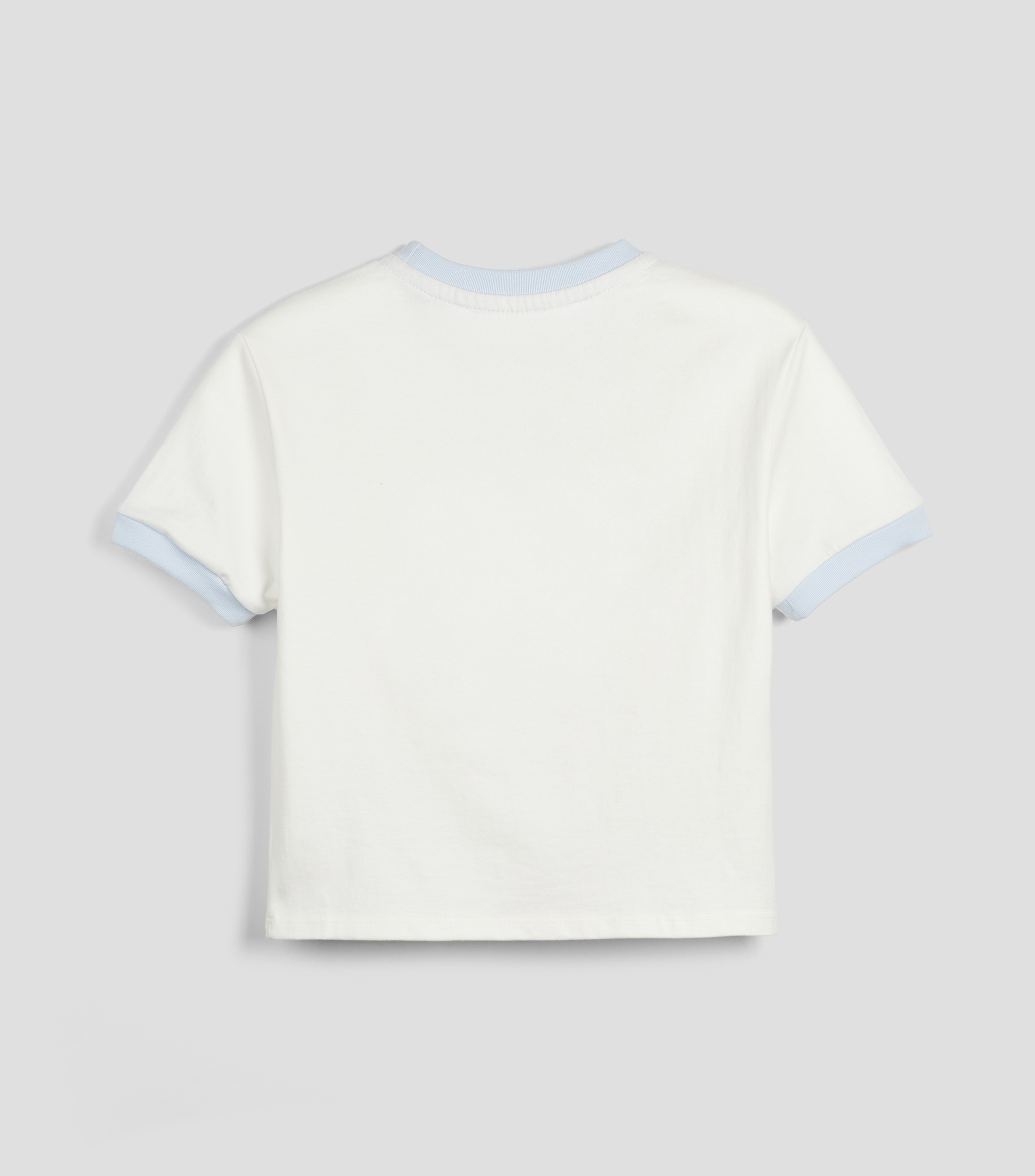 Playera cuello redondo manga corta con estampado Niña